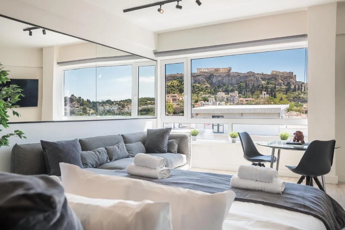 Image 5 of Stylish Studio: Acropolis View in Monastiraki Sq.