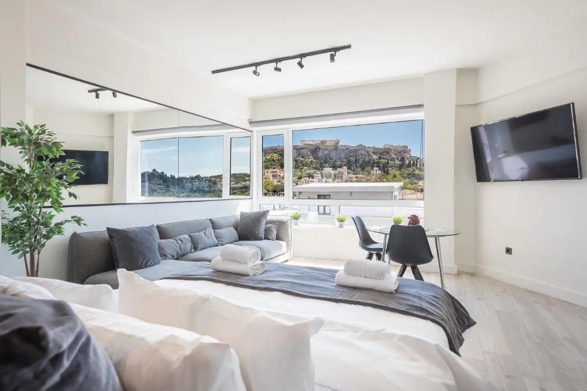 Image 4 of Stylish Studio: Acropolis View in Monastiraki Sq.