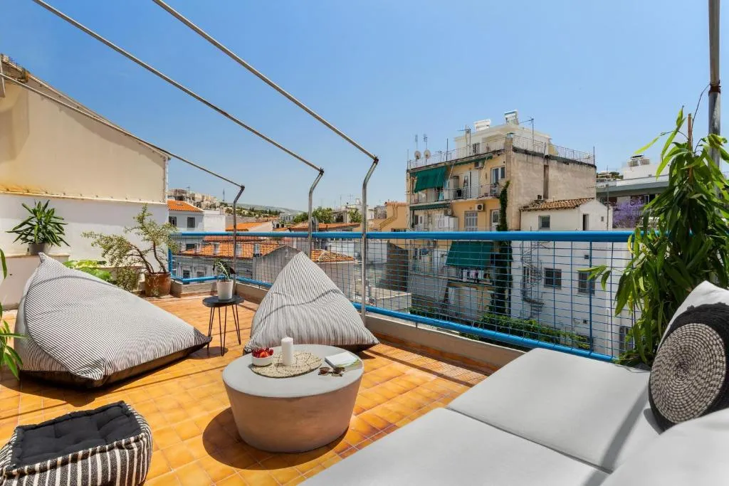 Image of Acropolis View 2-Bedroom Apt, Minimal-Safari Vibe, Big Balcony!