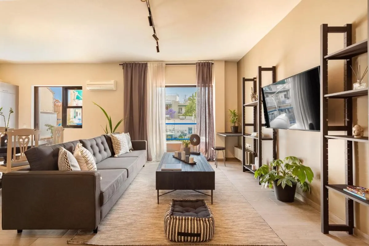 Image 2 of Acropolis View 2-Bedroom Apt, Minimal-Safari Vibe, Big Balcony!