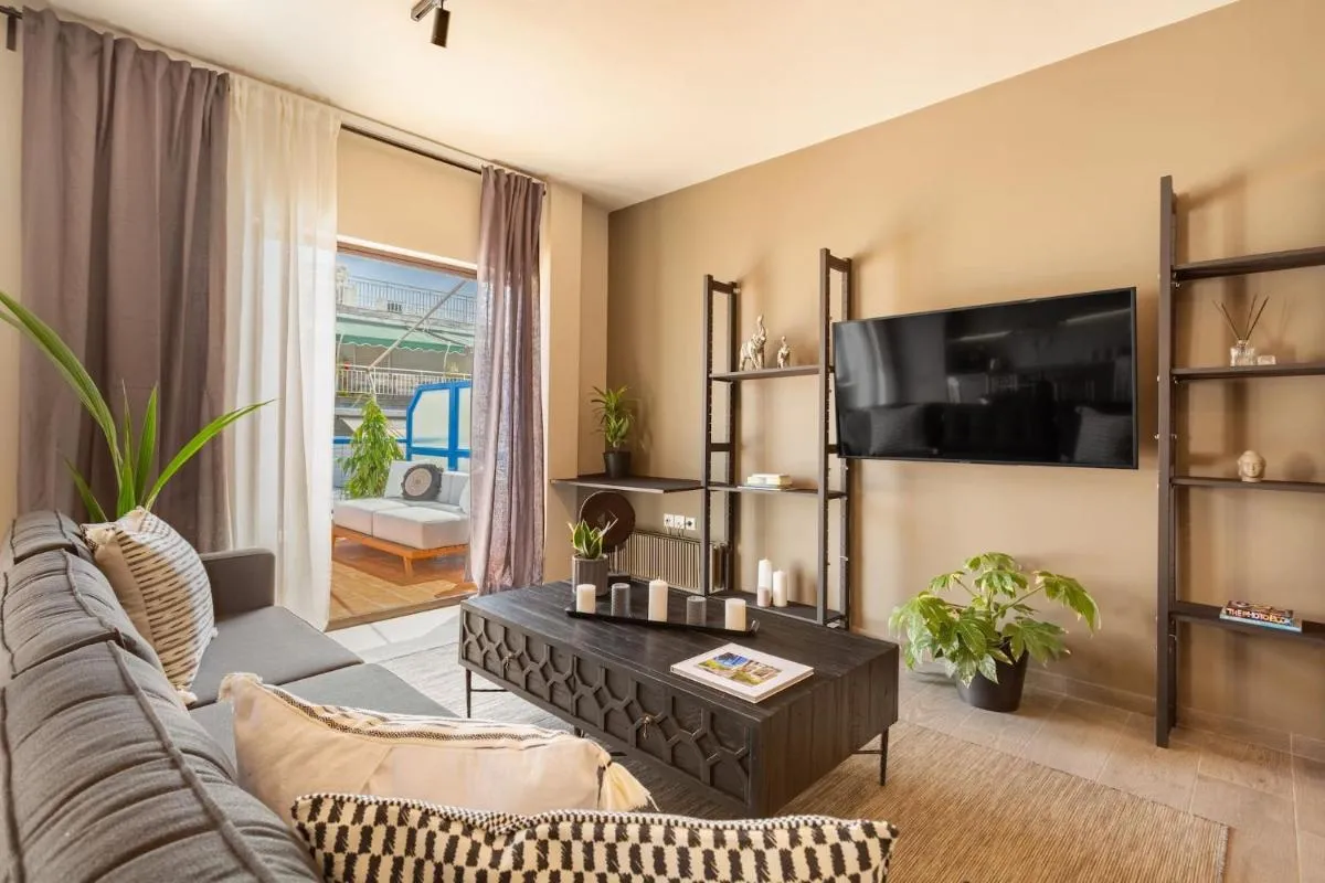 Image 6 of Acropolis View 2-Bedroom Apt, Minimal-Safari Vibe, Big Balcony!