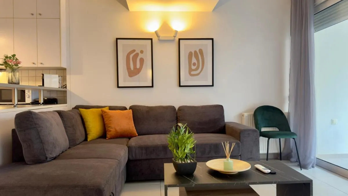 Image 1 of Minimalist 2-Bedroom Apartment with Balcony in the Heart of Athens