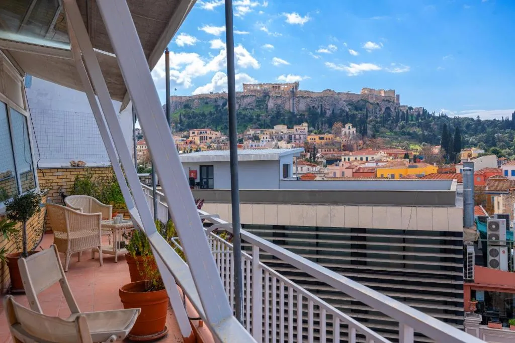 Image of Urban loft with balcony across the Acropolis!