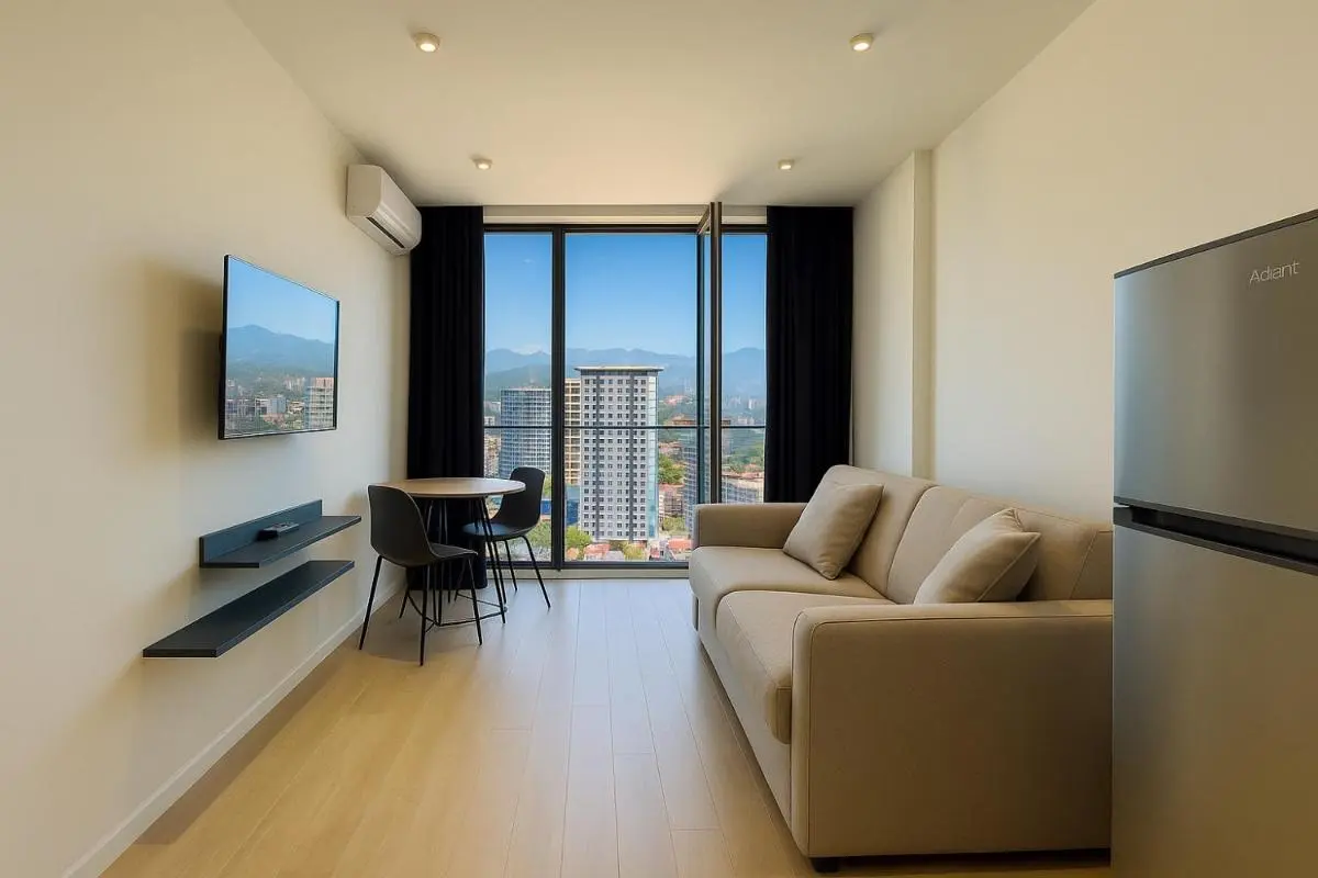 Image 4 of Солнечная квартира с отдельной спальней и панорамным видом на горы Next Apartments