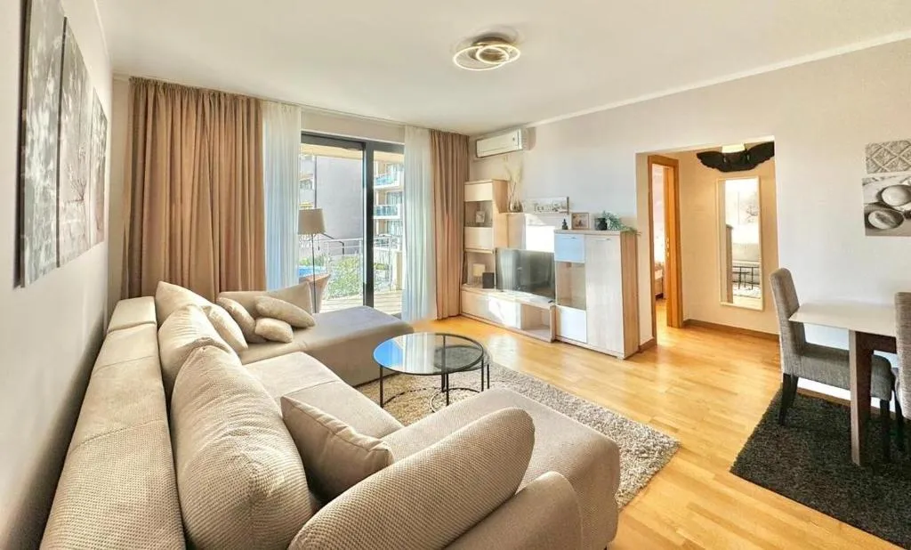 Image of Sunset Poolside Retreat BlueH