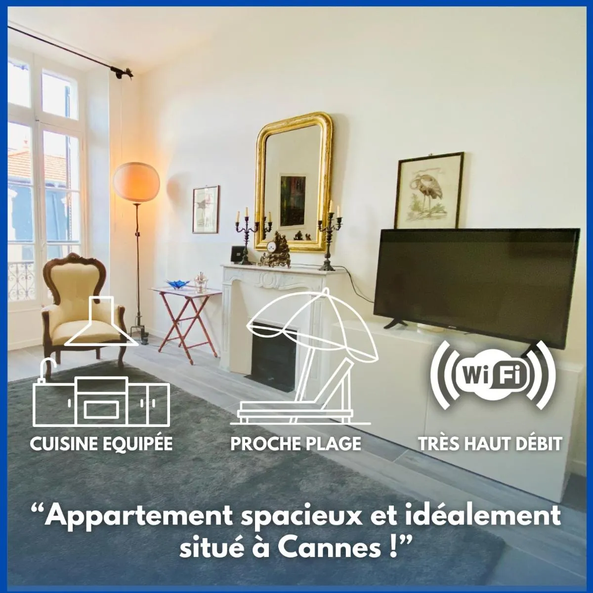Image 3 of Cozy 2 bedroom apartment in the centre of Cannes near the CROISETTE