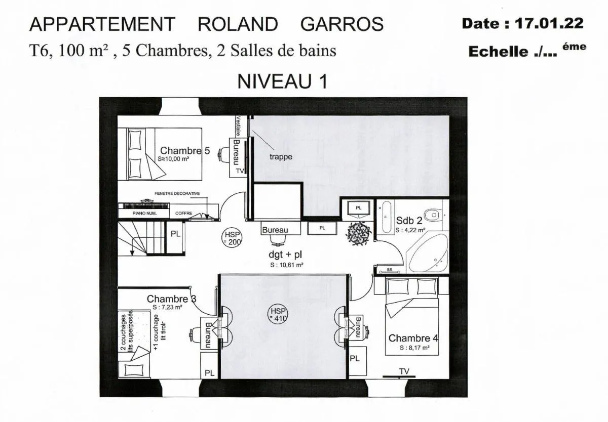 Image 5 of DUPLEX 5 chambres Clim WIFI Cannes