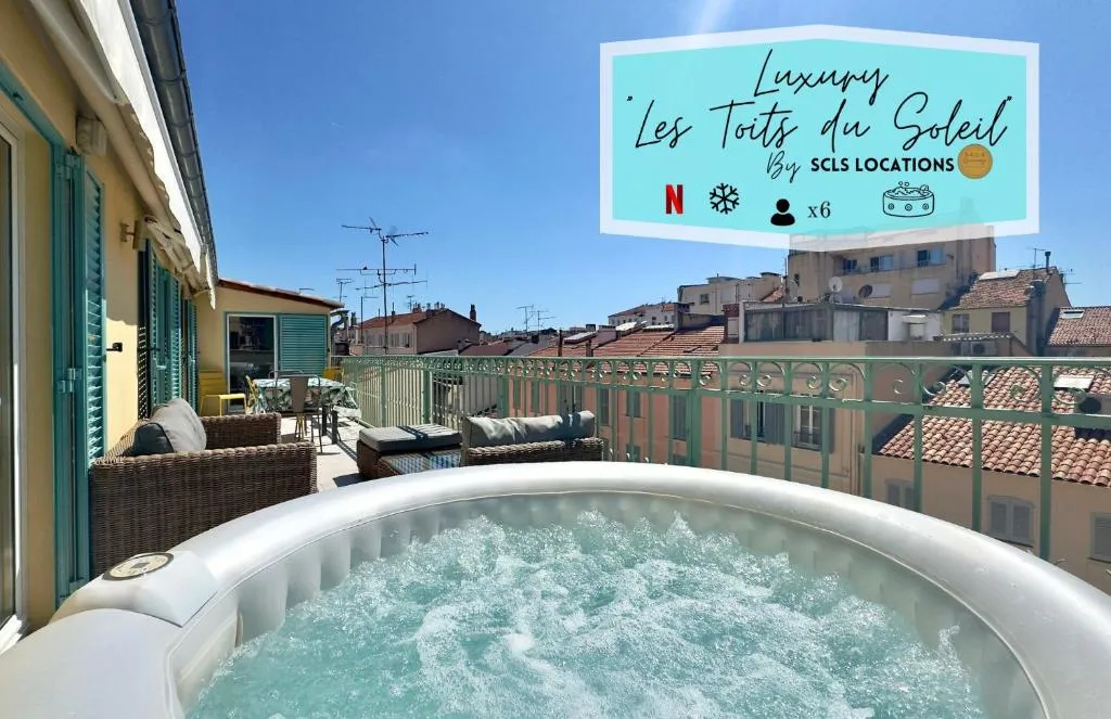 Image of Luxury “Les Toits du Soleil” – Magnifique appartement avec terrasses et jacuzzi – Centre de cannes – By SCLS Locations