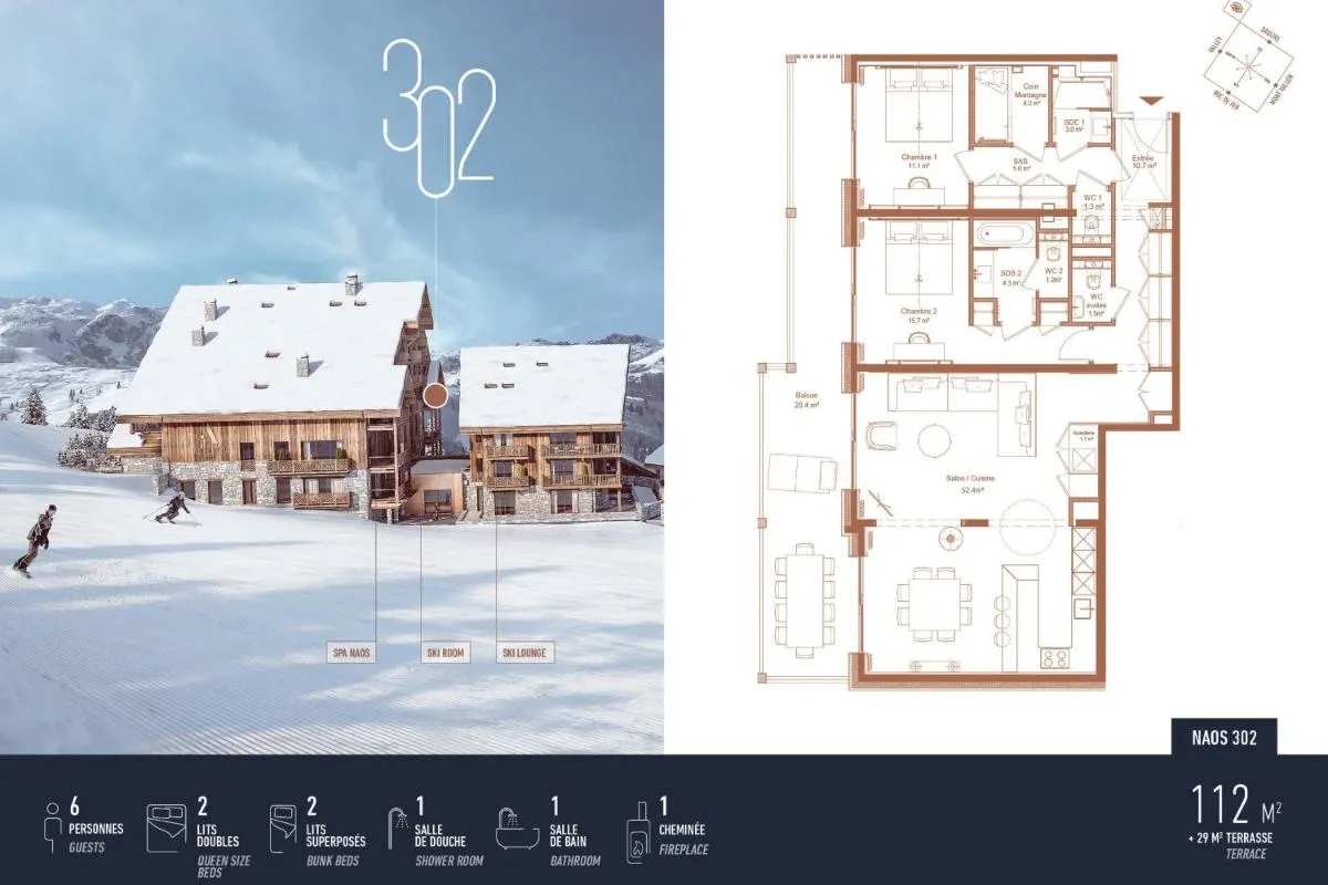 Image 6 of Antarès NAOS 302 – luxury apartment ski inski out