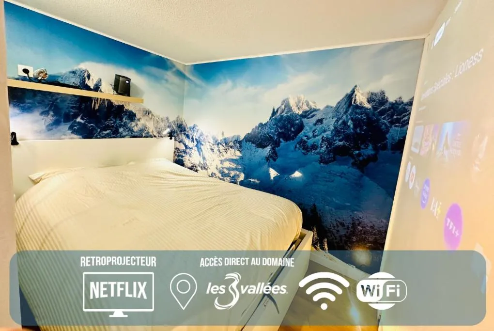 Image of Les 3 Vallées, Appartement Montagnard avec Spa et Piscine