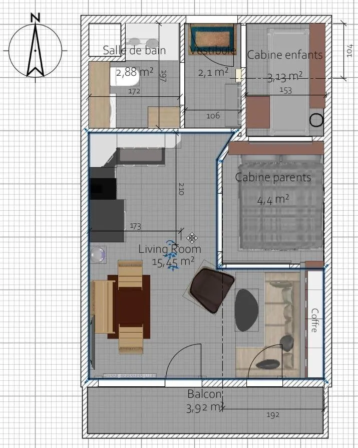 Image 3 of MyHome – Rénové en 2024 ! Hameau Borsat 3 15 – studio 2 cabines 4 pax sur les pistes