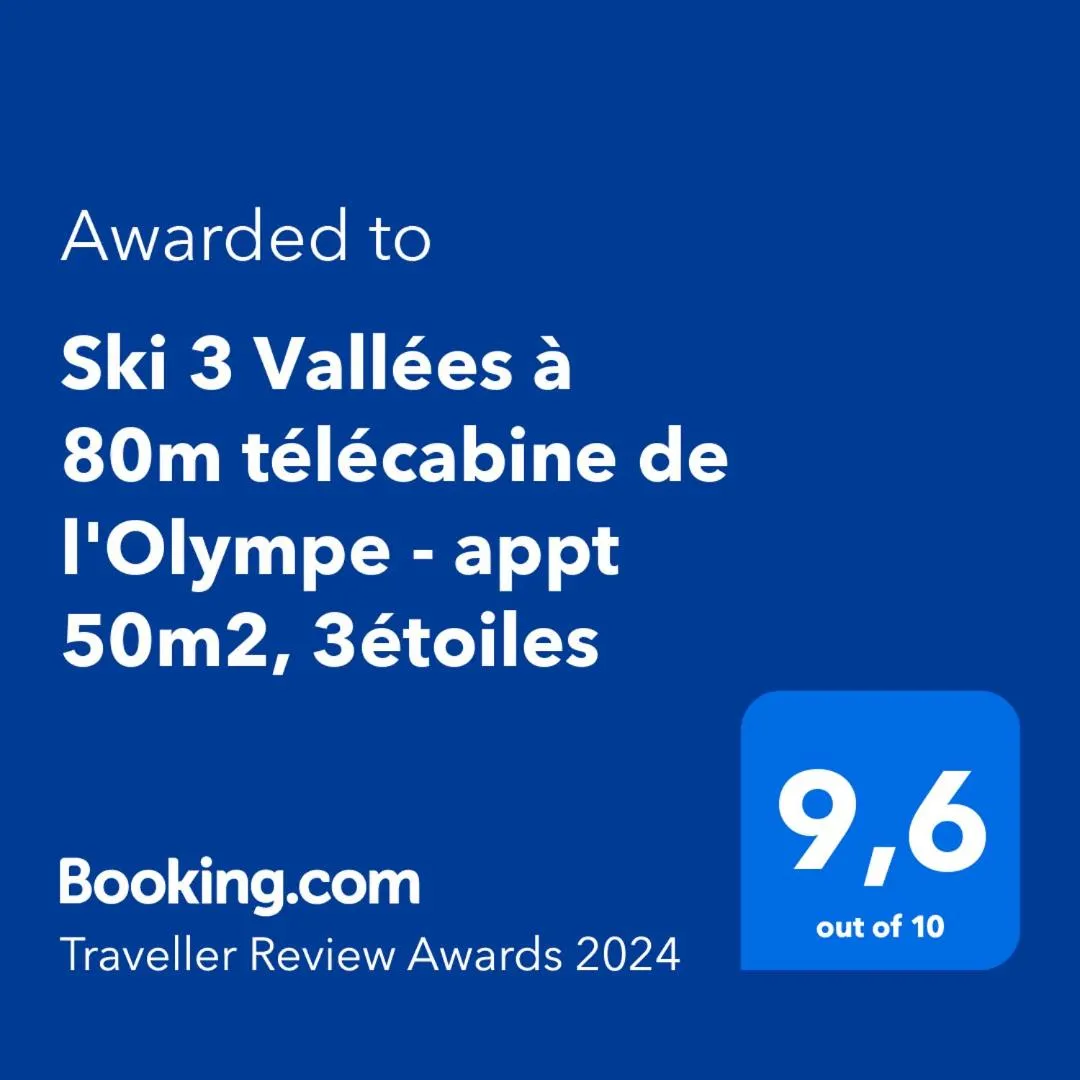 Image 3 of Ski 3 Vallées à 80m télécabine de l’Olympe – appt 50m2, 3étoiles