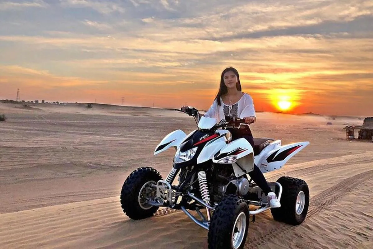 Image 1 of 1-Hour Quad Bike Adventure: BBQ Dinner, Sandboarding & Shows!