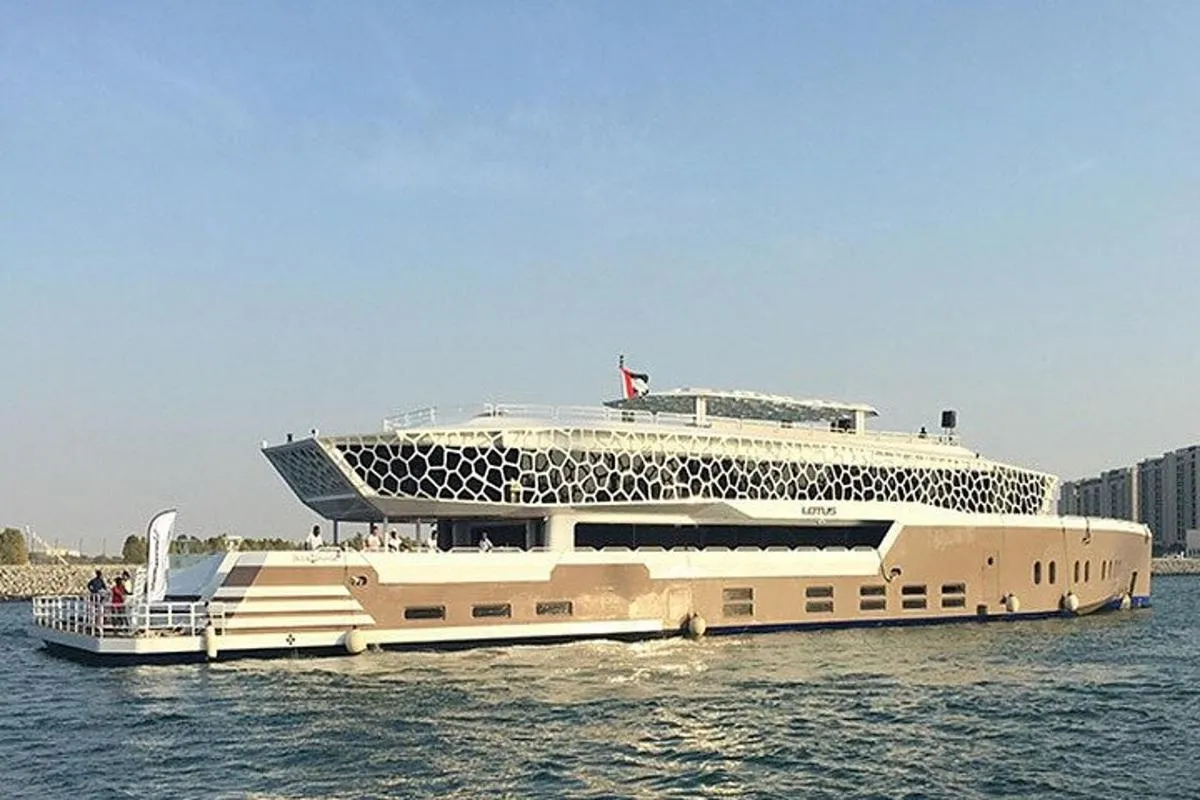 Image 3 of 3-Hour Lotus Mega Yacht Dinner Experience in Dubai Marina