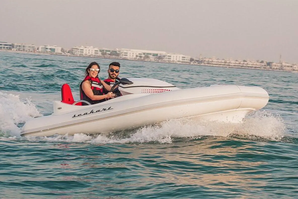 Image 1 of 60 min Amazing Dubai Self-Drive Boat Tour