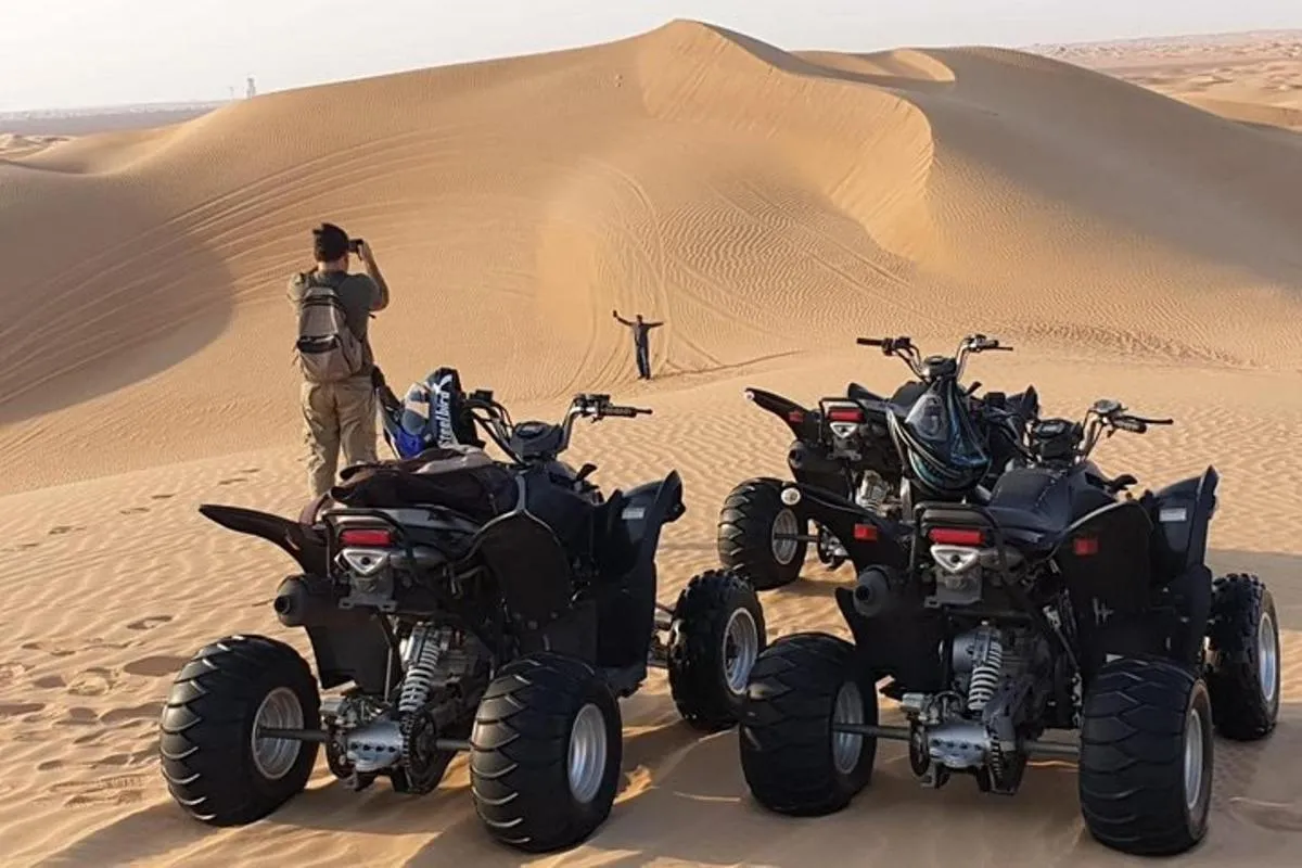 Image 3 of Adventure quad bike tour ( 2 hour private quad biking to deep desert )