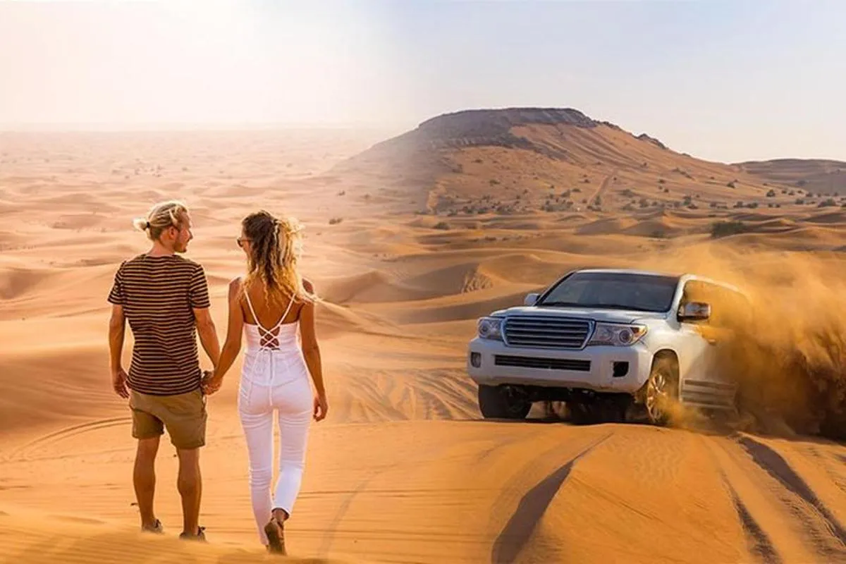 Desert Safari Red Dunes with Camel Ride, Sandboard, BBQ and Shows