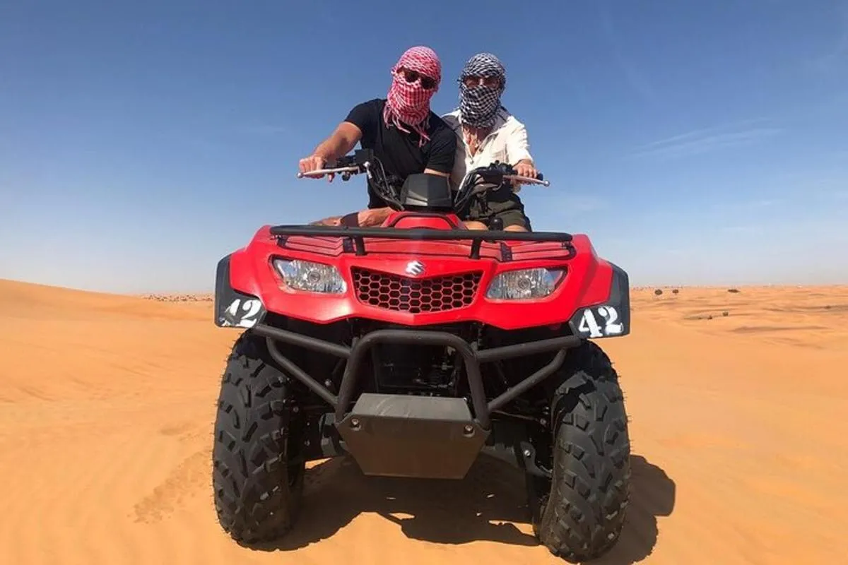 Image 3 of Desert Safari with Quad Bike, 4×4 Dune Bashing and Camel Ride