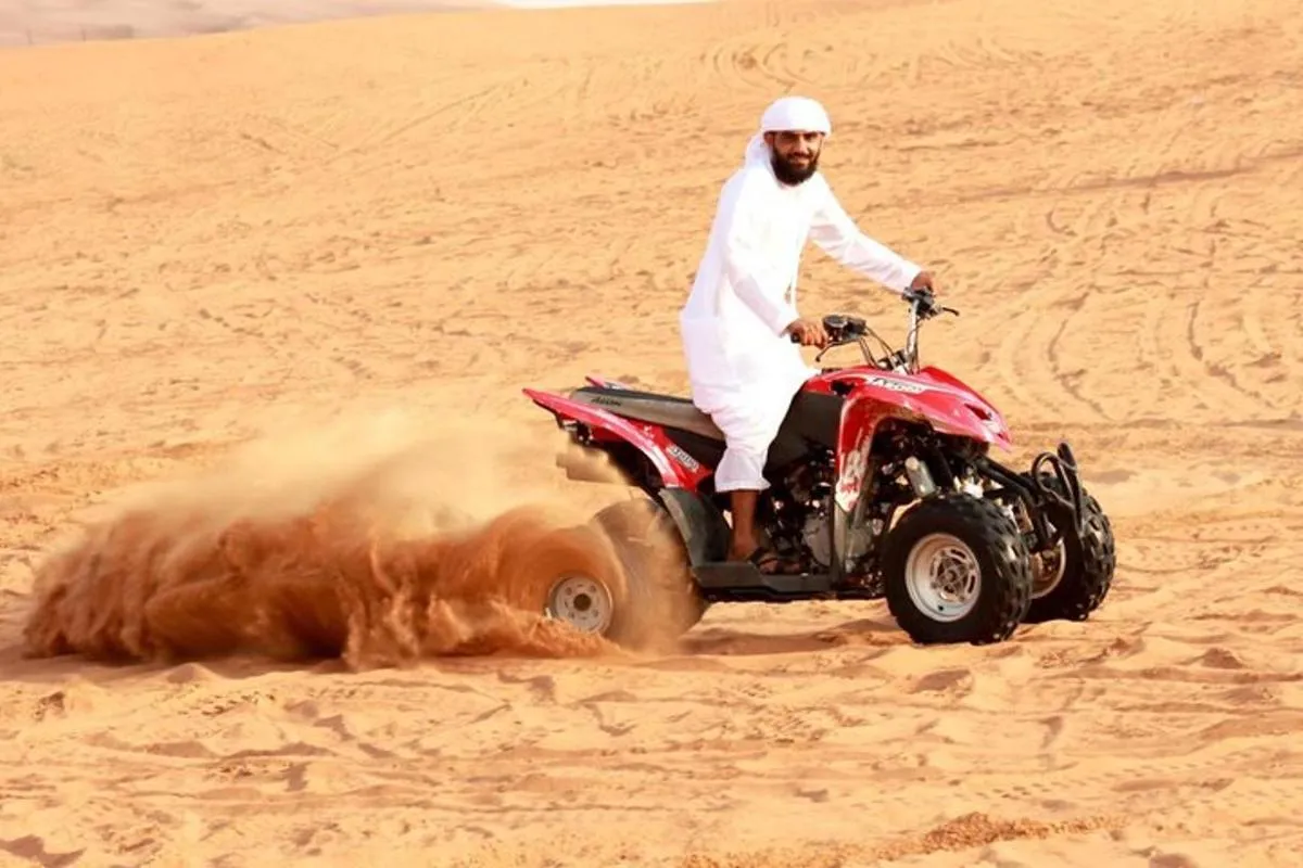 Image 1 of Desert Thrills: Evening Safari with Quad Bike & Camp Activities