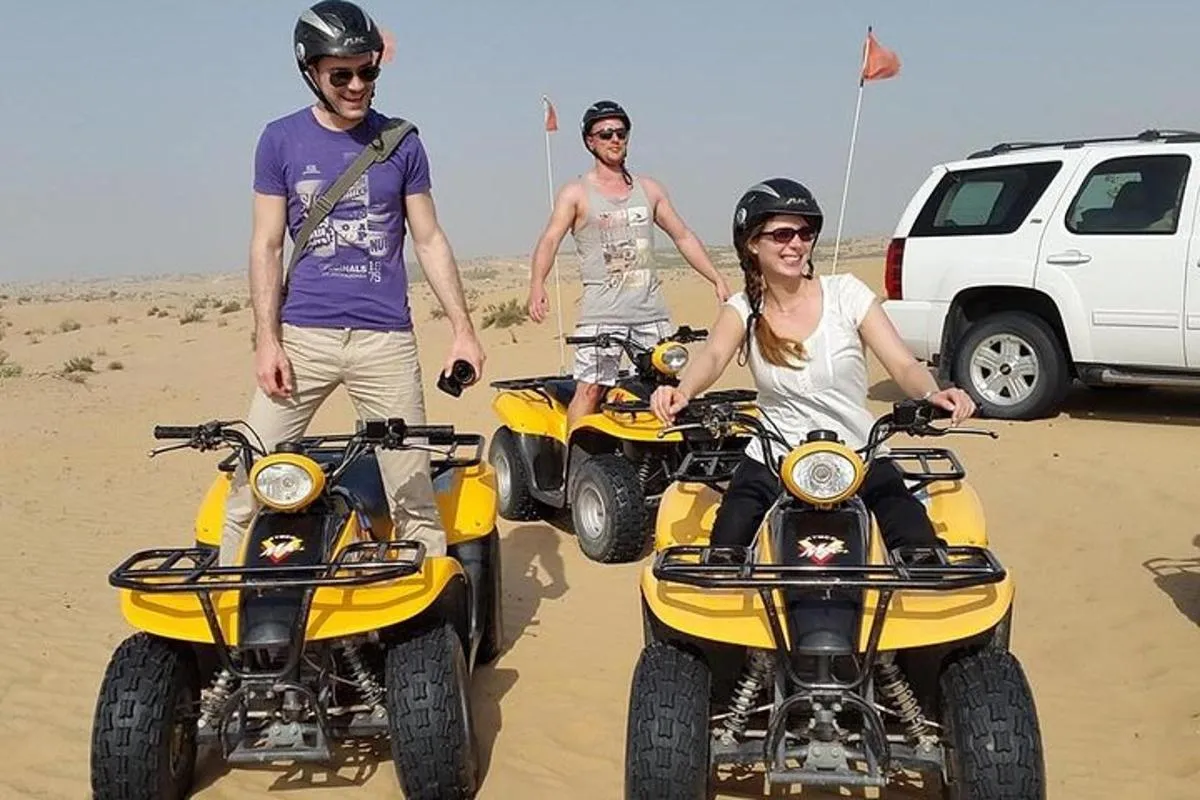 Image 1 of Dubai Desert Afternoon Quad Safari with Camel Ride, BBQ Dinner and Belly Dancing