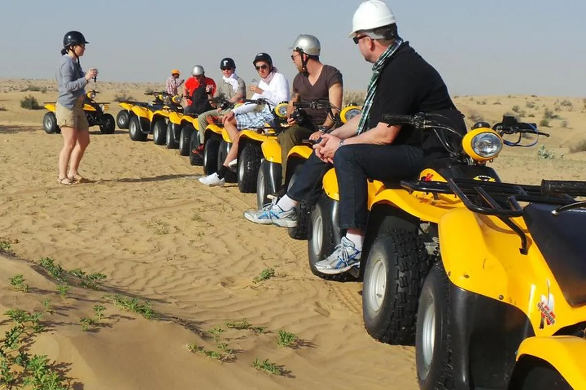 Image 2 of Dubai Desert Afternoon Quad Safari with Camel Ride, BBQ Dinner and Belly Dancing