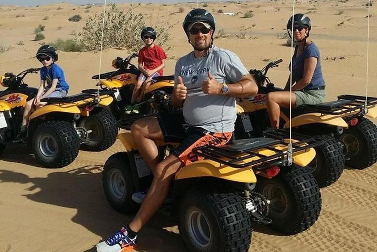 Image 3 of Dubai Desert Afternoon Quad Safari with Camel Ride, BBQ Dinner and Belly Dancing