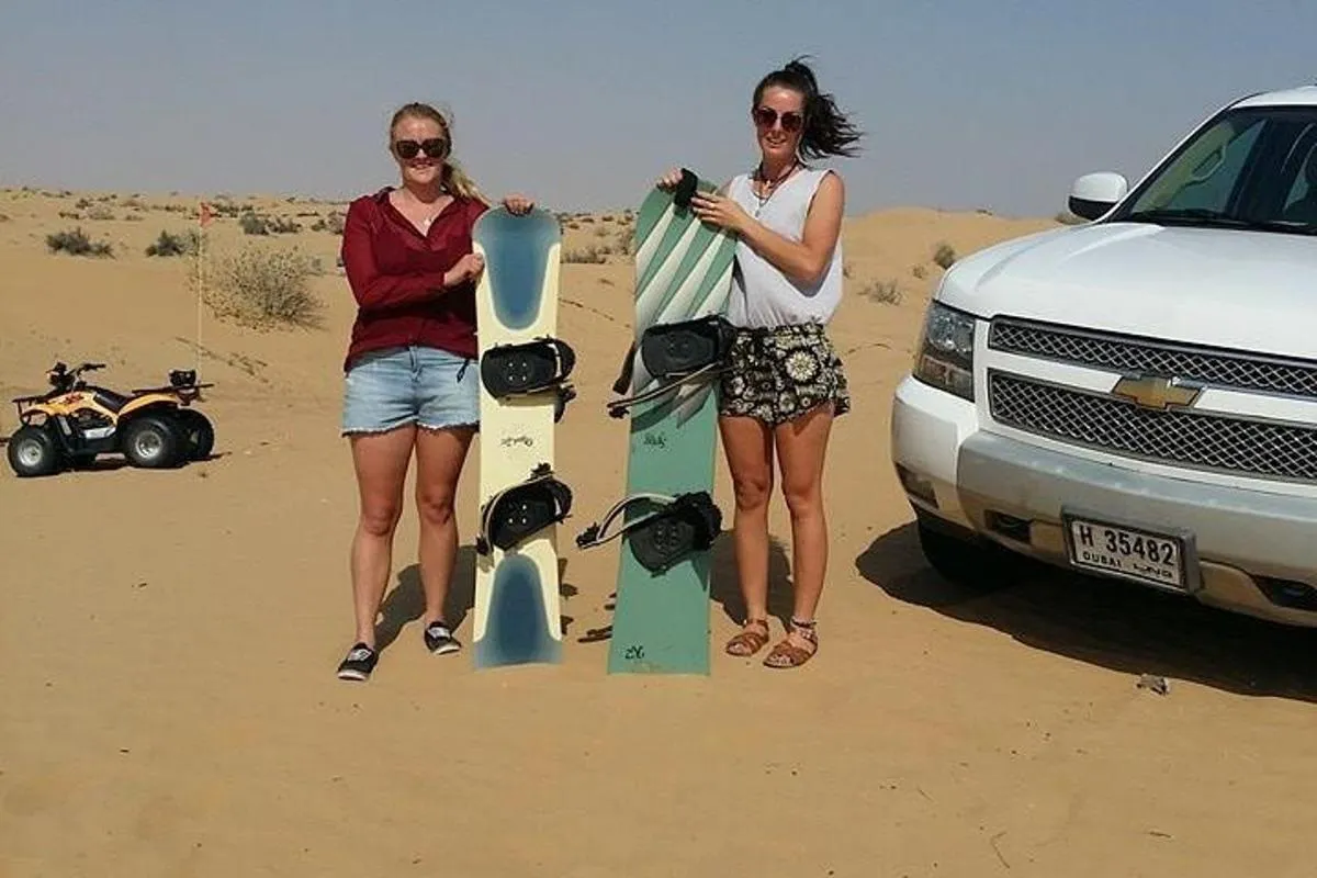 Image 3 of Dubai Desert Morning Tour in 4WD Vehicle: Camel Ride, Quad Bike Tour, Sandboarding, and Camel Farm