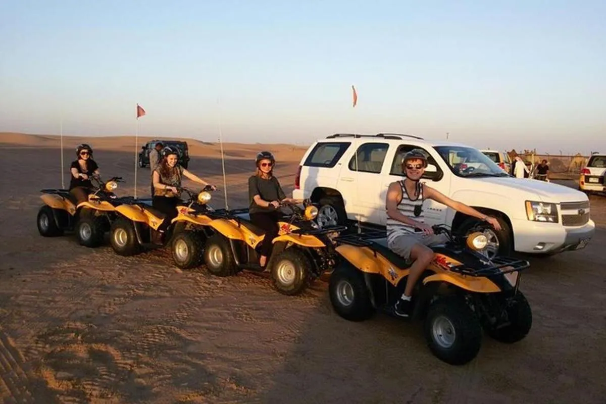 Image 6 of Dubai Desert Morning Tour in 4WD Vehicle: Camel Ride, Quad Bike Tour, Sandboarding, and Camel Farm