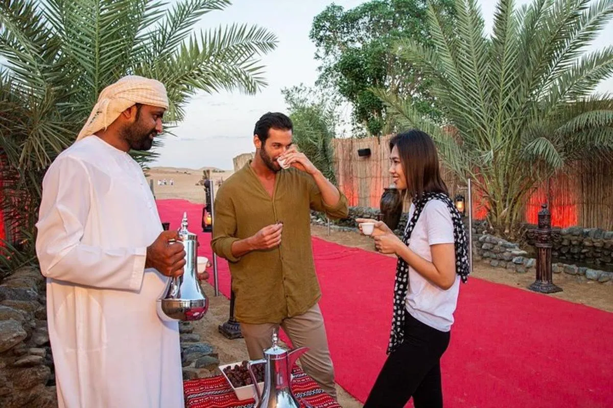 Image 0 of Dubai Desert Safari: Camel Ride, Sandboarding, BBQ & Soft Drinks