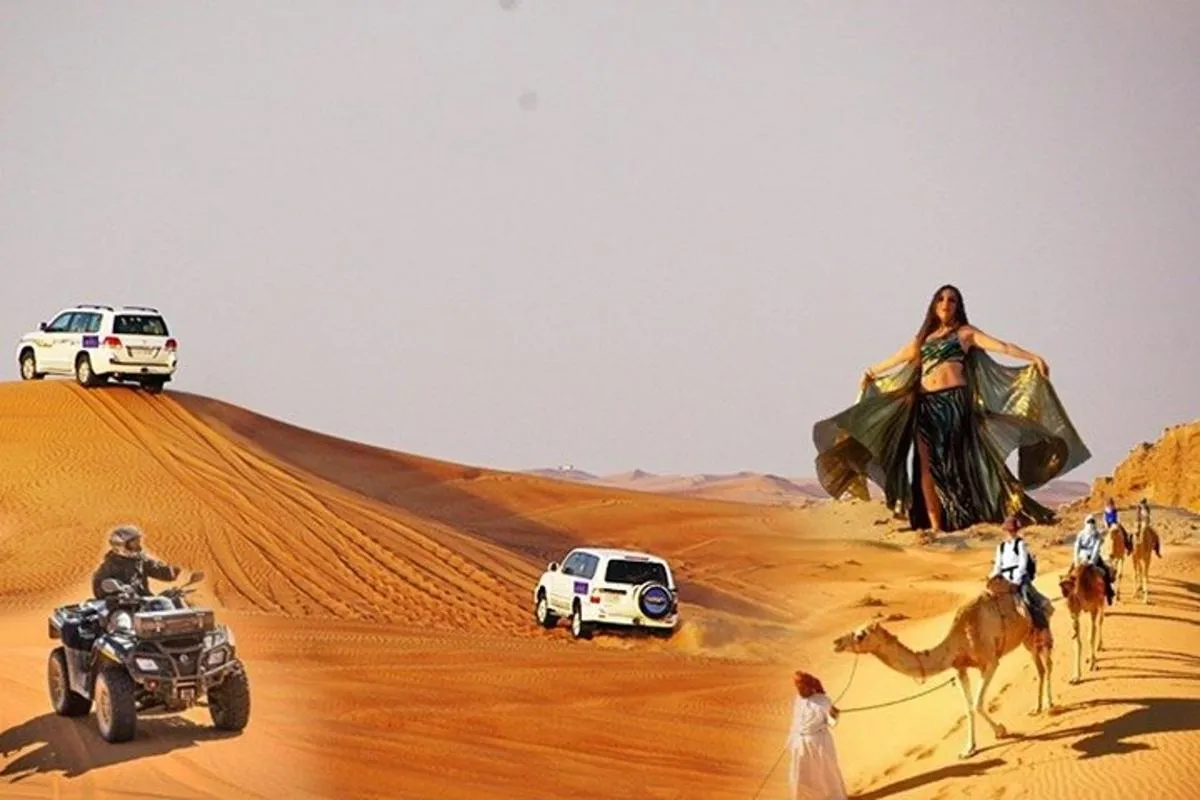 Image 2 of Dubai Desert Safari Dune Bashing, 60min ATV Quad, Camel Ride, BBQ