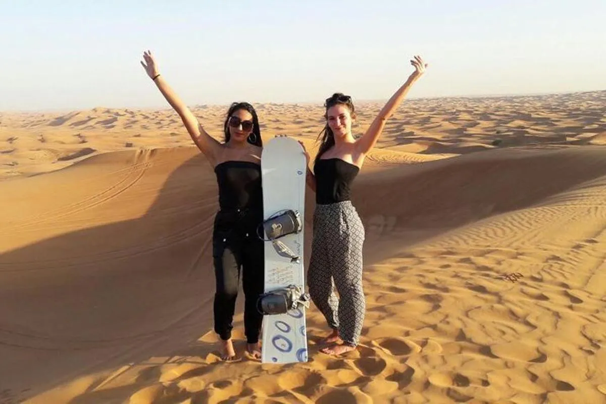 Image 4 of Dubai Desert Safari with BBQ Dinner, Sandboarding, Camels & Shows
