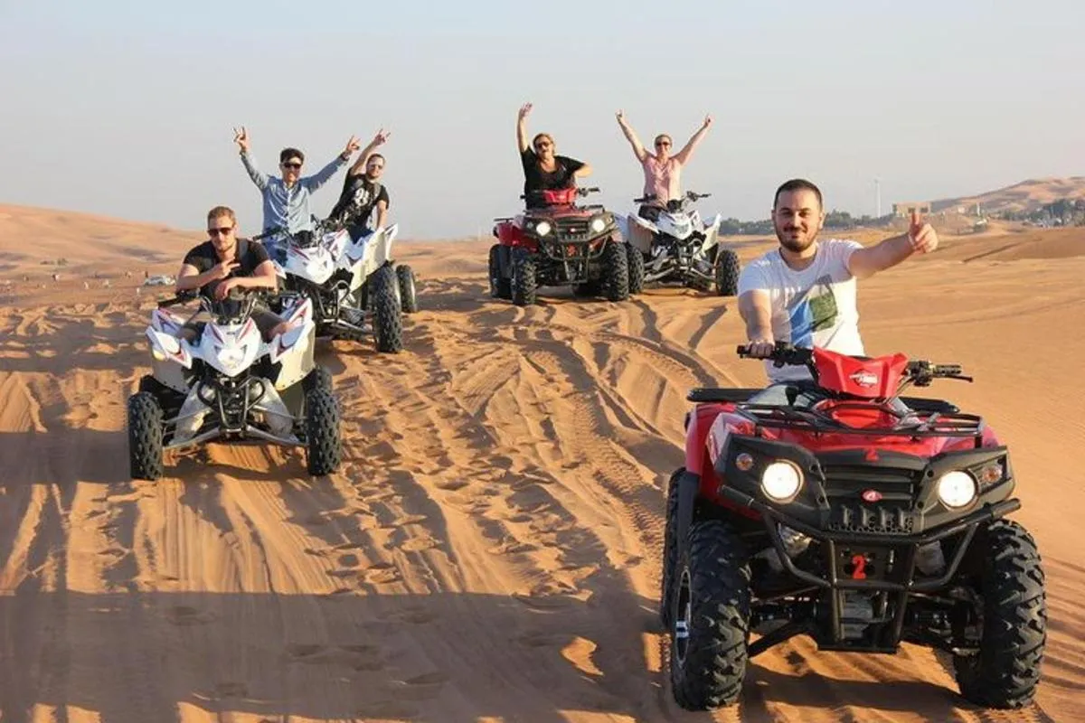 Dubai Desert Safari with Dance show, Sand Boarding, Camel & BBQ