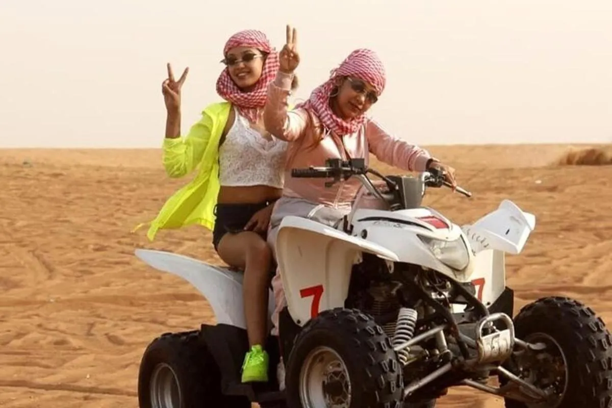 Image 3 of Dubai Desert Safari with Quad Bike, Camel Ride, Sandboard and BBQ