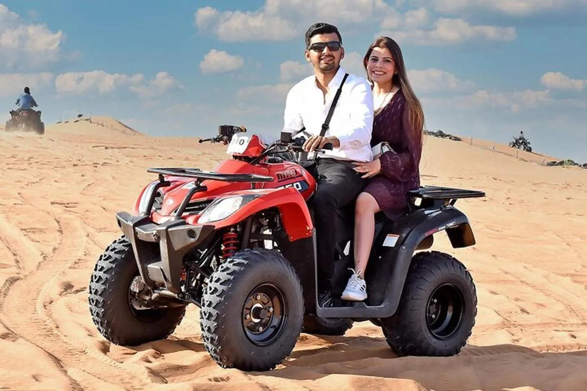 Image 5 of Dubai Desert Safari with Quad Bike, Camel Ride, Sandboard and BBQ