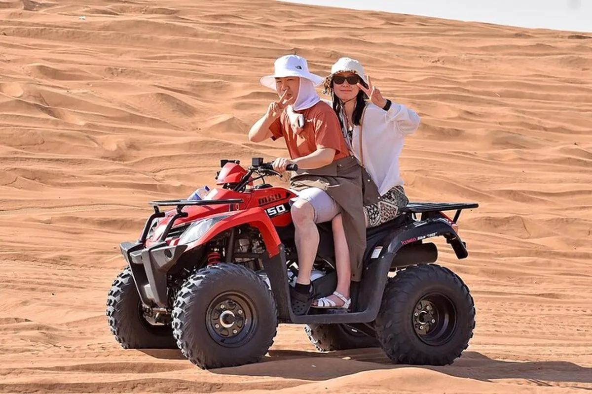 Image 6 of Dubai Desert Safari with Quad Bike, Camel Ride, Sandboard and BBQ