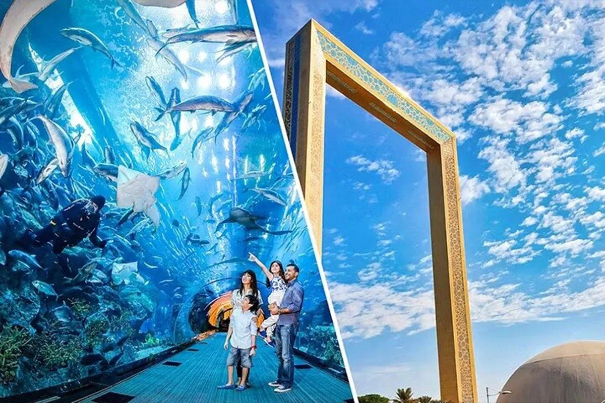 Image 0 of Dubai Frame Tickets + Dubai Aquarium & Underwater Zoo Tickets