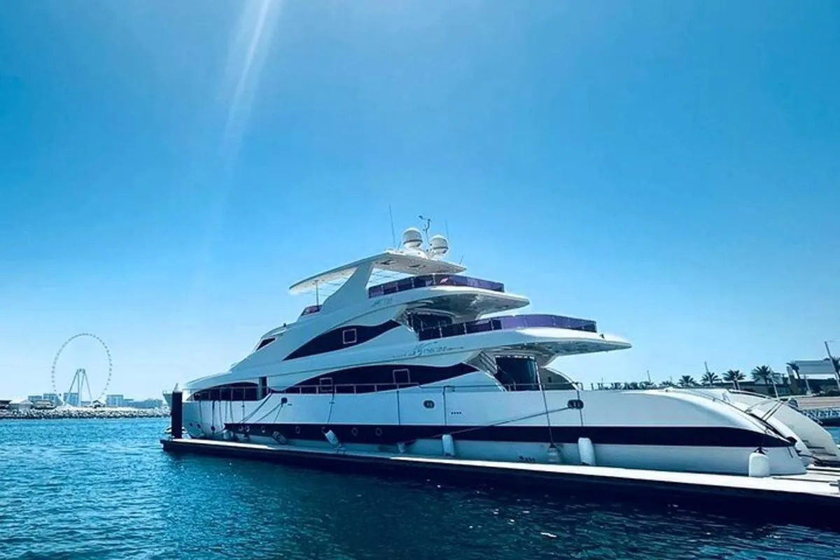 Image 0 of Dubai Harbour Super Yacht Experience with Live station & Drinks