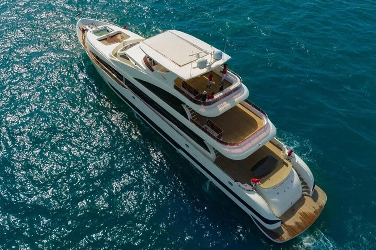 Image 2 of Dubai Harbour Super Yacht Experience with Live station & Drinks
