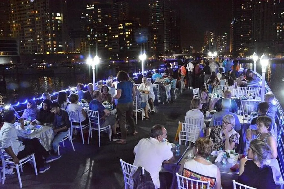 Image 2 of Dubai: Marina Dhow Cruise Dinner tour including pick on drop