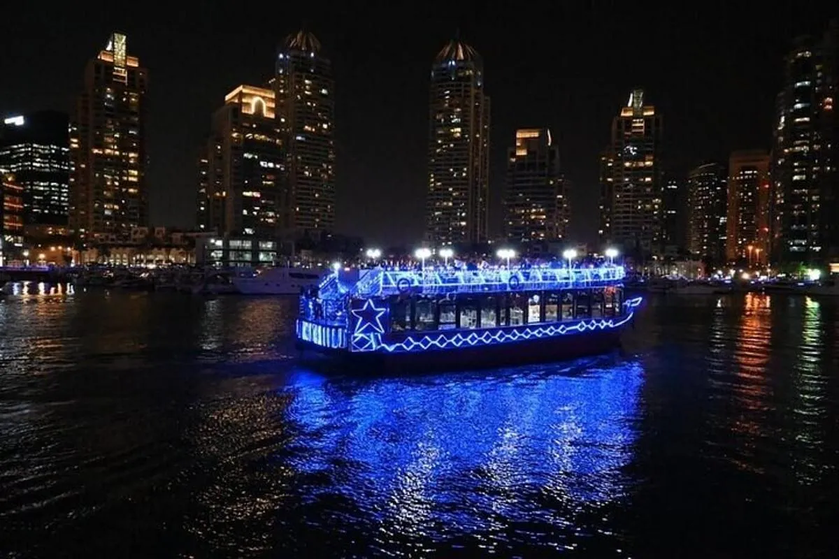 Image 5 of Dubai: Marina Dhow Cruise Dinner tour including pick on drop