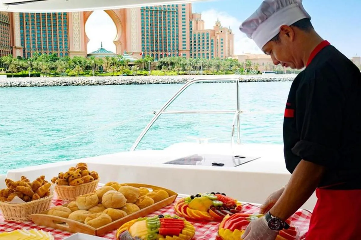 Image 2 of Dubai Marina Yacht Tour: Breakfast or BBQ with Drinks Option