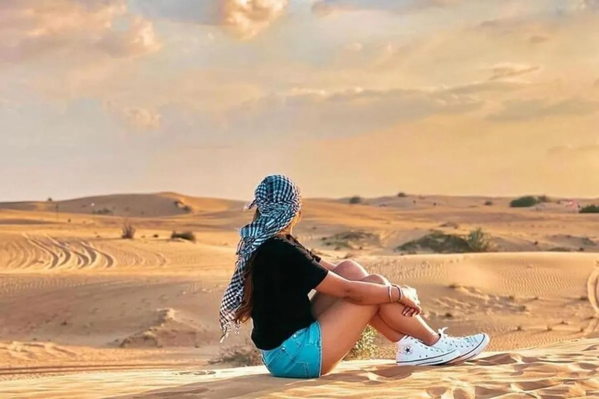 Image 3 of Dubai Morning Desert Safari: Red Dunes, Sandboarding, Camel Ride at Bedouin