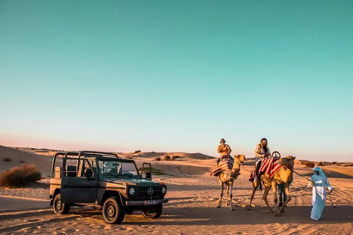 Image 0 of Dubai: Morning Safari by Vintage G Class & Al Marmoom Experience