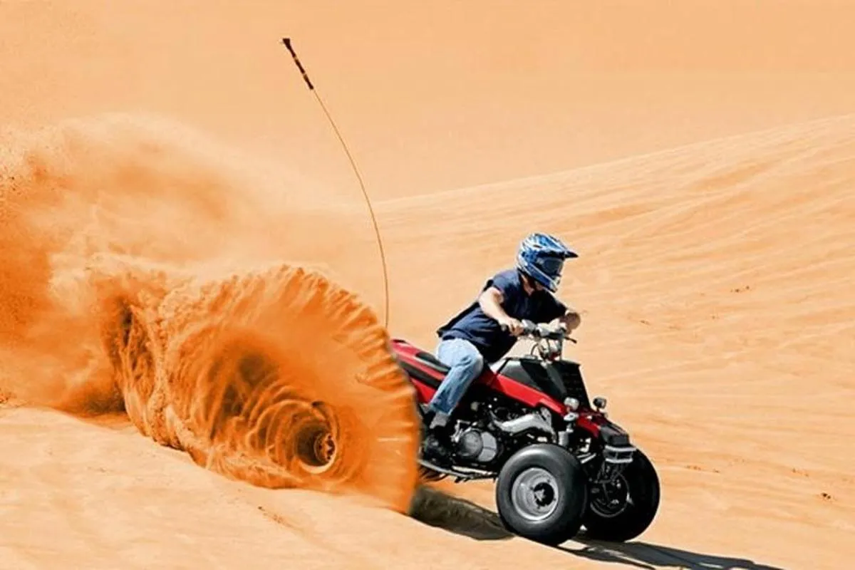 Image 4 of Dubai Quad bike ride 30 Min: Dune bashing, Sand Boarding & Dinner
