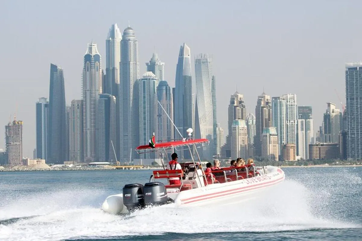 Image 2 of Dubai Speedboat Tour: JBR Skyline, Atlantis, Burj AlArab Optional