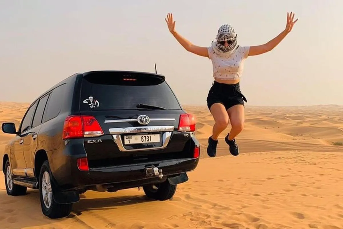 Image 0 of Dubai desert safari with 4×4 Dune Bashing,Camel Ride sand board