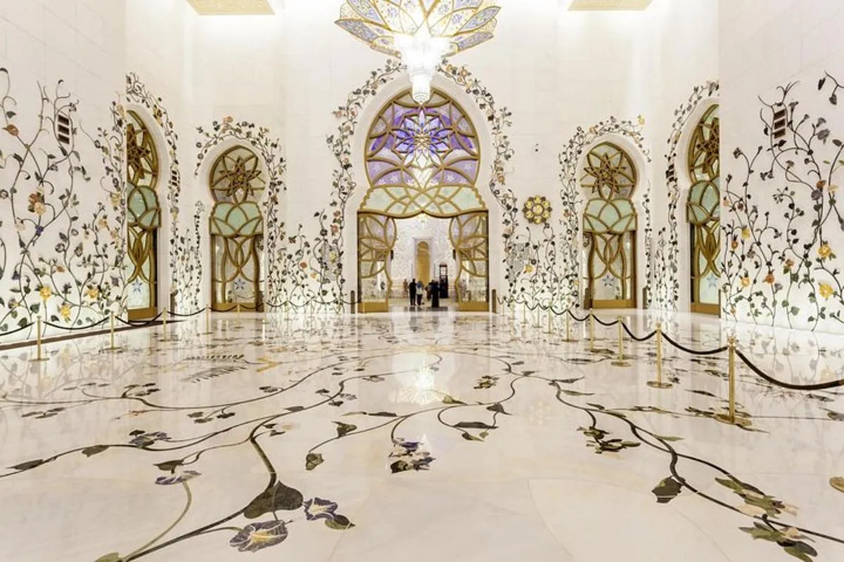 Image 1 of Dubai to Abu Dhabi Day Trip: Grand Mosque, Palace & Etihad Towers