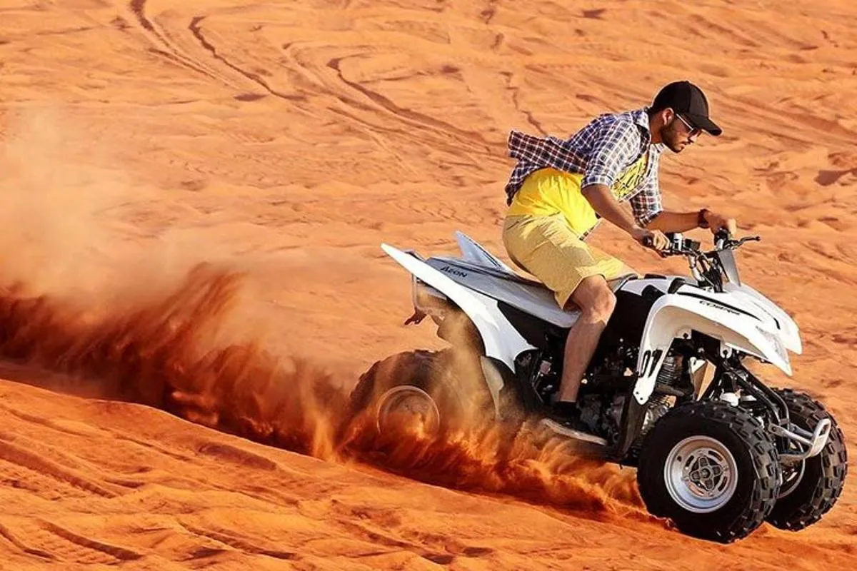 Image 0 of Evening Desert Adventure: Quad Biking, Sandboarding & Camel Ride