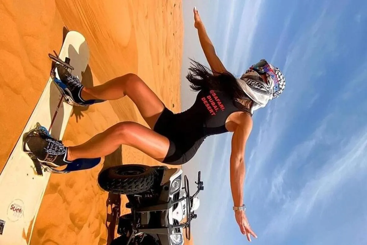 Image 1 of Evening Desert Safari with BBQ Buffet Camel Ride and Arabic Shows