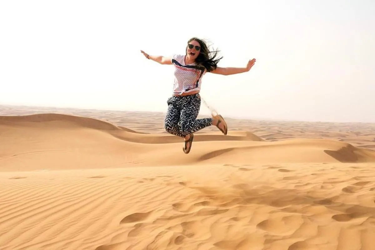 Image 2 of Exciting DXB Morning Desert Safari: Camel Ride & Sandboarding!